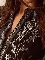Monsoon Brown Josephine Embellished Maxi Dress - Image 3 of 4