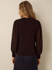 Monsoon Mayci Mix Fabric Top - Slika 3 iz 4