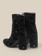 Monsoon Black Glory Embroidered Ankle Boots - Image 3 of 3