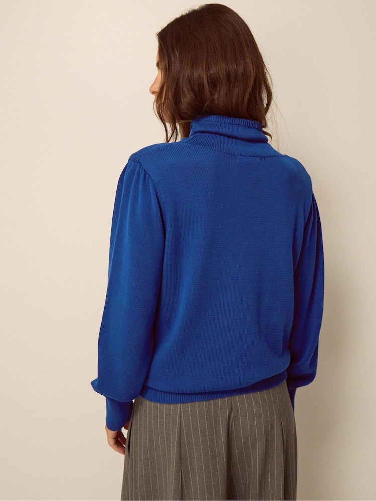 Monsoon Blue Hol High Neck Jumper - Image 2 of 3 Monsoon Blue Hol High Neck Jumper - Image 2 of 3