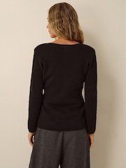 Monsoon Saf V-Neck Crossover Cardigan - Bild 3 von 5