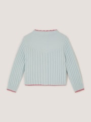 Monsoon Blue Butterfly Embroidered Knit Cardigan - Image 2 of 3