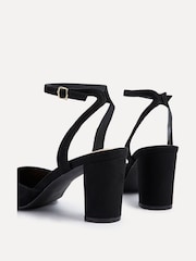 Linzi Black Chrome Carrie Open Back Court Block Heels - Image 5 of 5