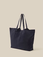Monsoon Blue Perl Suede Tote Bag - Image 2 of 4