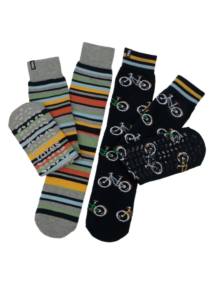 Totes Natural Toasties Original Slipper Socks Pack Of 2 - Image 1 of 5