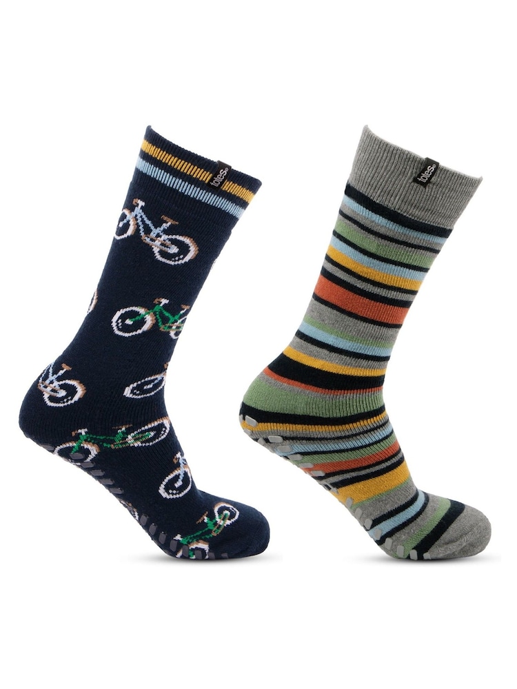 Totes Natural Toasties Original Slipper Socks Pack Of 2 - Image 2 of 5