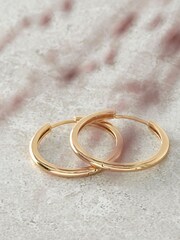 Mint Velvet Gold Plated Hoop Earrings - Image 1 of 3