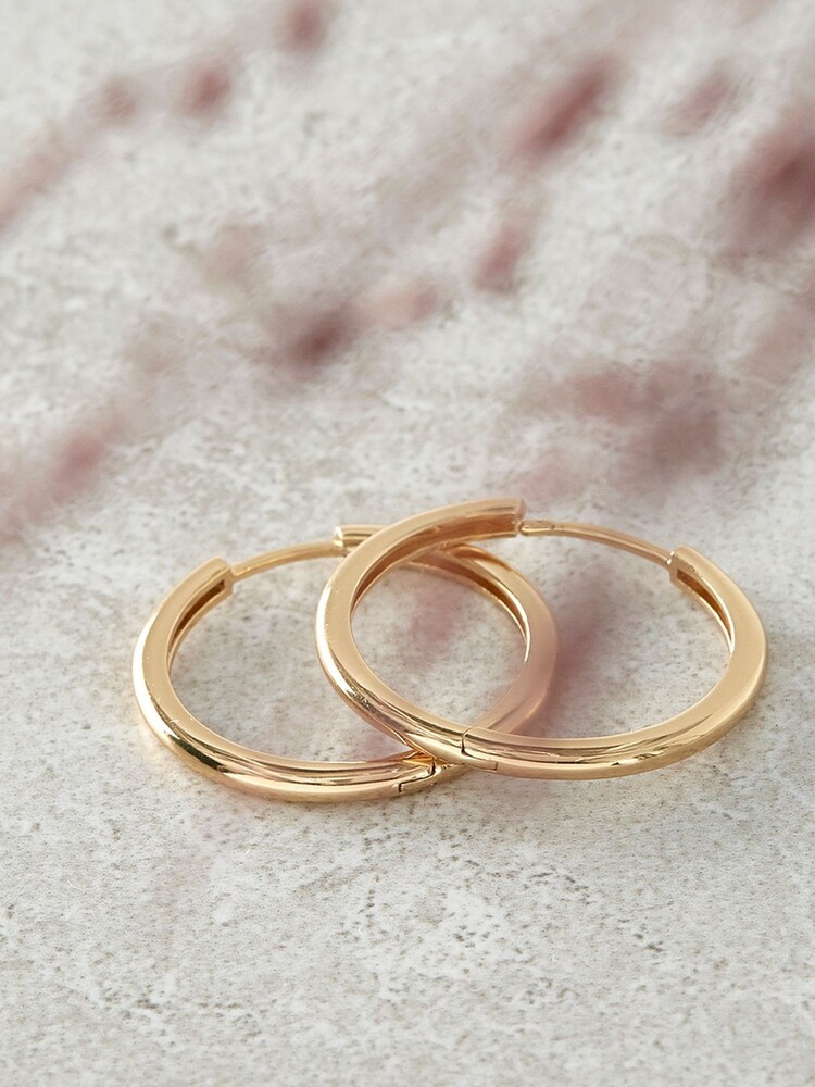 Mint Velvet Gold Plated Hoop Earrings - Image 1 of 3 Mint Velvet Gold Plated Hoop Earrings - Image 1 of 3