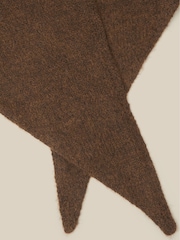Monsoon Chocolate Brown Fae Knitted Triangle Scarf - Image 2 of 2
