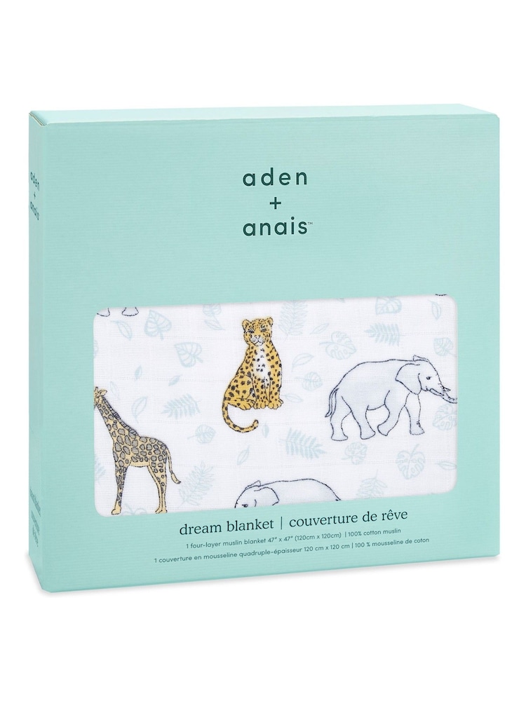 aden + anais Kids Dream Blanket Jungle 100% Cotton Muslin - Imagen 3 de 3