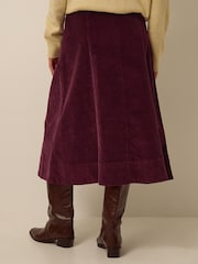 Monsoon Yasmin Corduroy Midi Skirt - 3суретінің 3 суреті