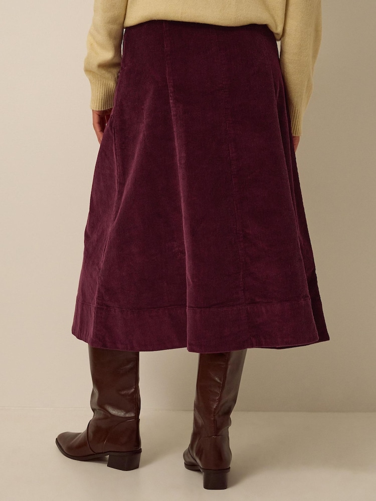 Monsoon Yasmin Corduroy Midi Skirt - 3суретінің 3 суреті
