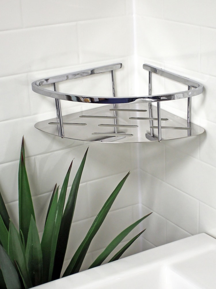 Cesta de canto grande para chuveiro Showerdrape Contempo à prova de ferrugem - Imagem 1 de 3