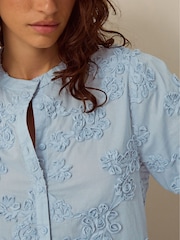 Monsoon Blue Blair Floral Appliqué Blouse - Image 2 of 4