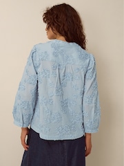 Monsoon Blue Blair Floral Appliqué Blouse - Image 3 of 4