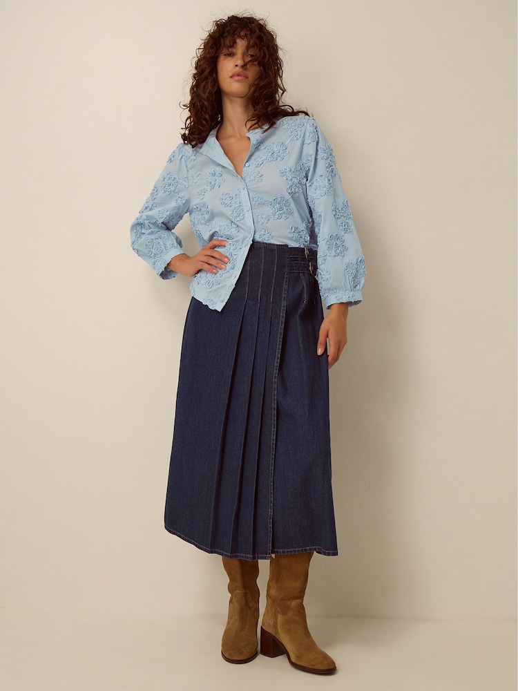 Monsoon Blue Blair Floral Appliqué Blouse - Image 4 of 4 Monsoon Blue Blair Floral Appliqué Blouse - Image 4 of 4