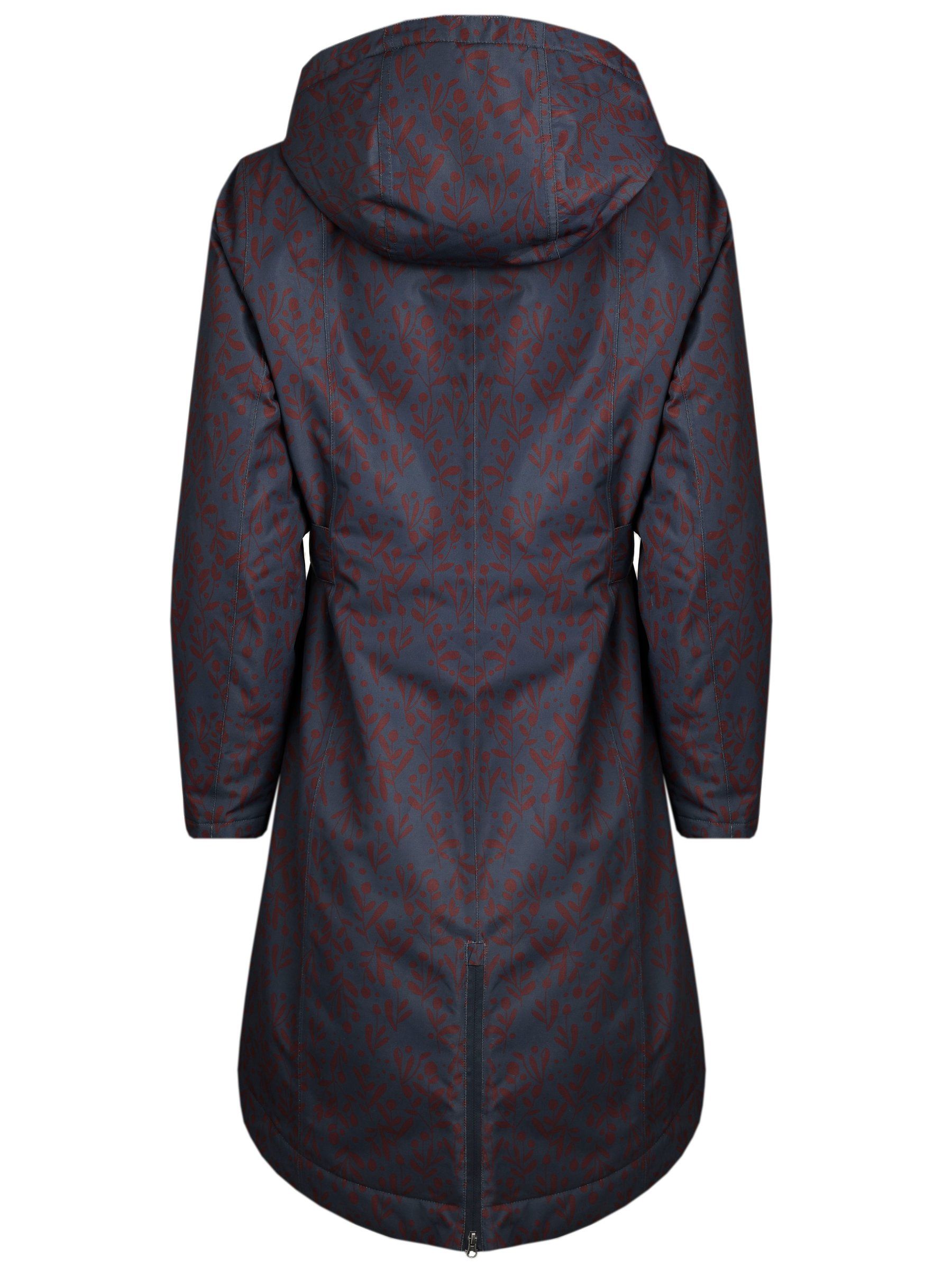 Buy Weird Fish Blue Sena Recycled Printed Waterproof Coat Buy Weird Fish Blue Sena Recycled Printed Waterproof Coat