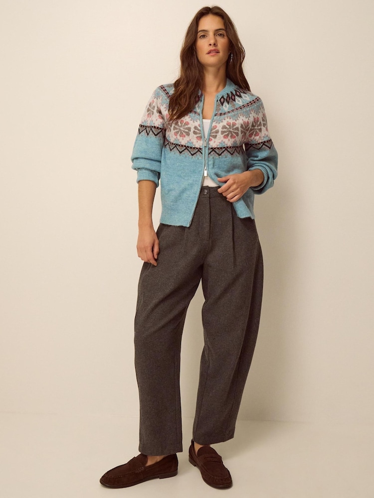Monsoon Blue Fen Fair Isle Cardigan - Image 3 of 3 Monsoon Blue Fen Fair Isle Cardigan - Image 3 of 3