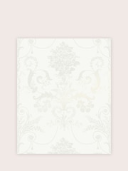 Laura Ashley Pearlescent White Josette 10M Wallpaper - Image 2 of 4
