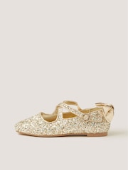 Monsoon Gold Sequin Mary Jane Ballet Flats - Image 2 of 3