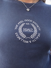 Navy Slim Fit Short Sleeve Graphic T-Shirt - Image 5 of 7