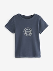 Navy Slim Fit Short Sleeve Graphic T-Shirt - Image 6 of 7