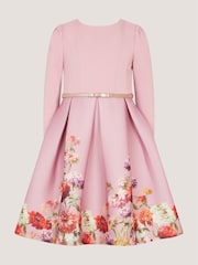 Monsoon Pink Anoushka Long Sleeve Floral Party Dress - Image 2 of 4