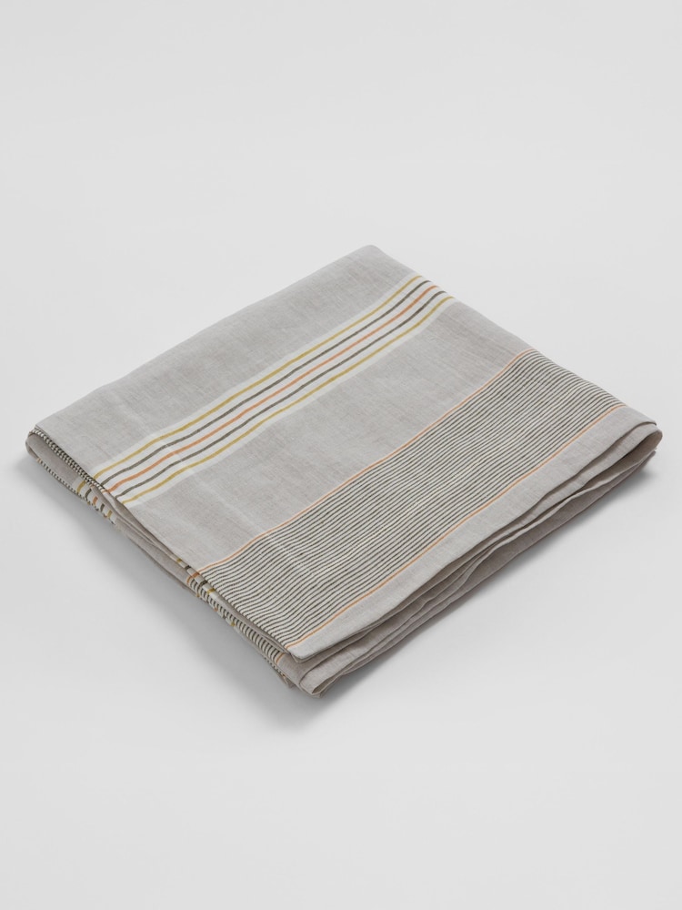 Nappe rectangulaire en lin à rayures Sophie de Secret Linen Store - Image 3 sur 3