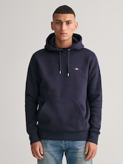 GANT Navy Blue Regular Fit Shield Logo Hoodie - Image 1 of 1