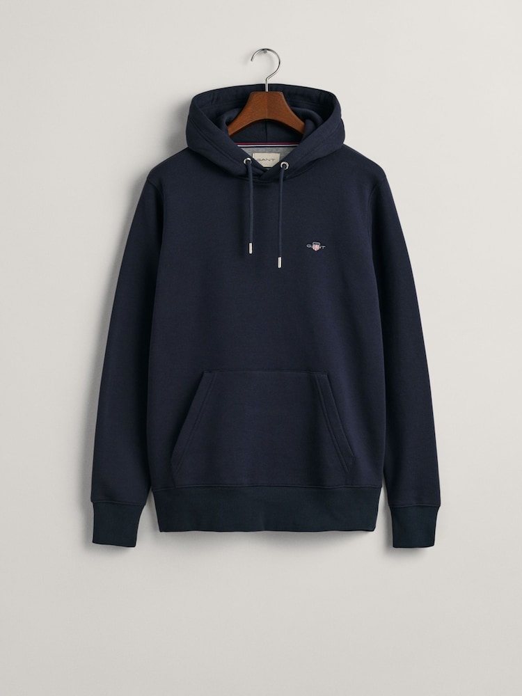 Azul marinho - GANT Regular Fit Shield Logo Hoodie - Imagem 4 de 4