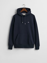 GANT Evening Blue Pull Over Regular Shield Full Zip Hoodie - Image 5 of 5