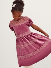 Monsoon Robe de fête Freda en velours et dentelle - Image 1 de 4