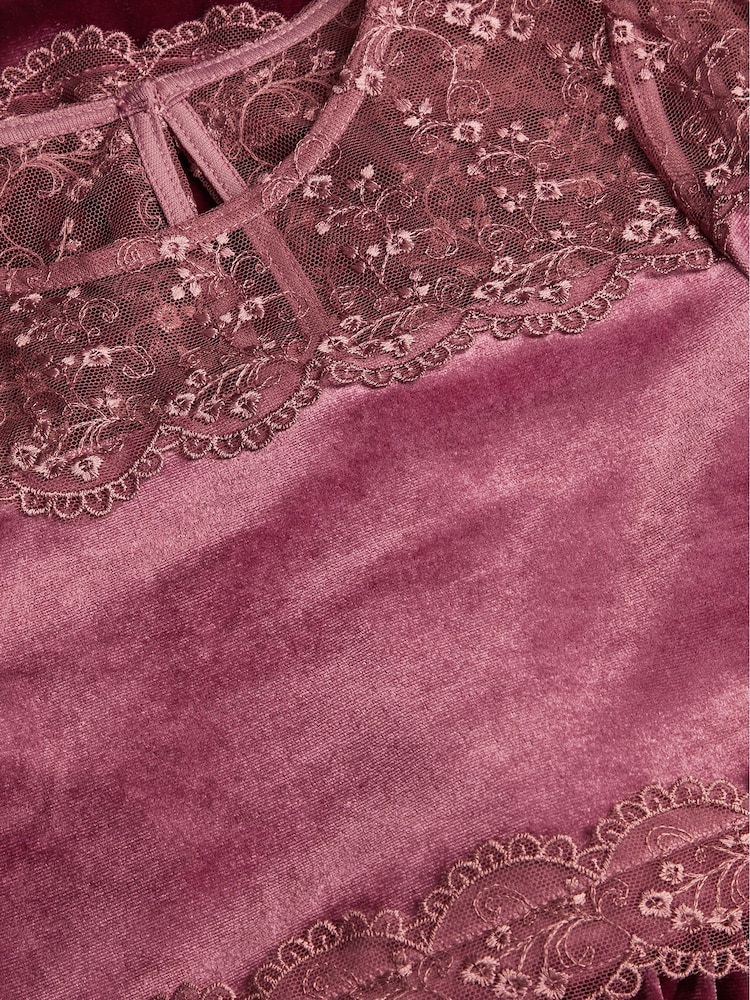 Monsoon Robe de fête Freda en velours et dentelle - Image 4 de 4