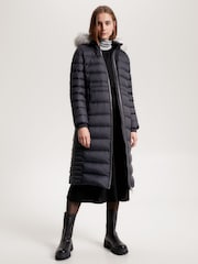 Tommy Hilfiger Tyra Down Maxi Black Coat - Image 3 of 11