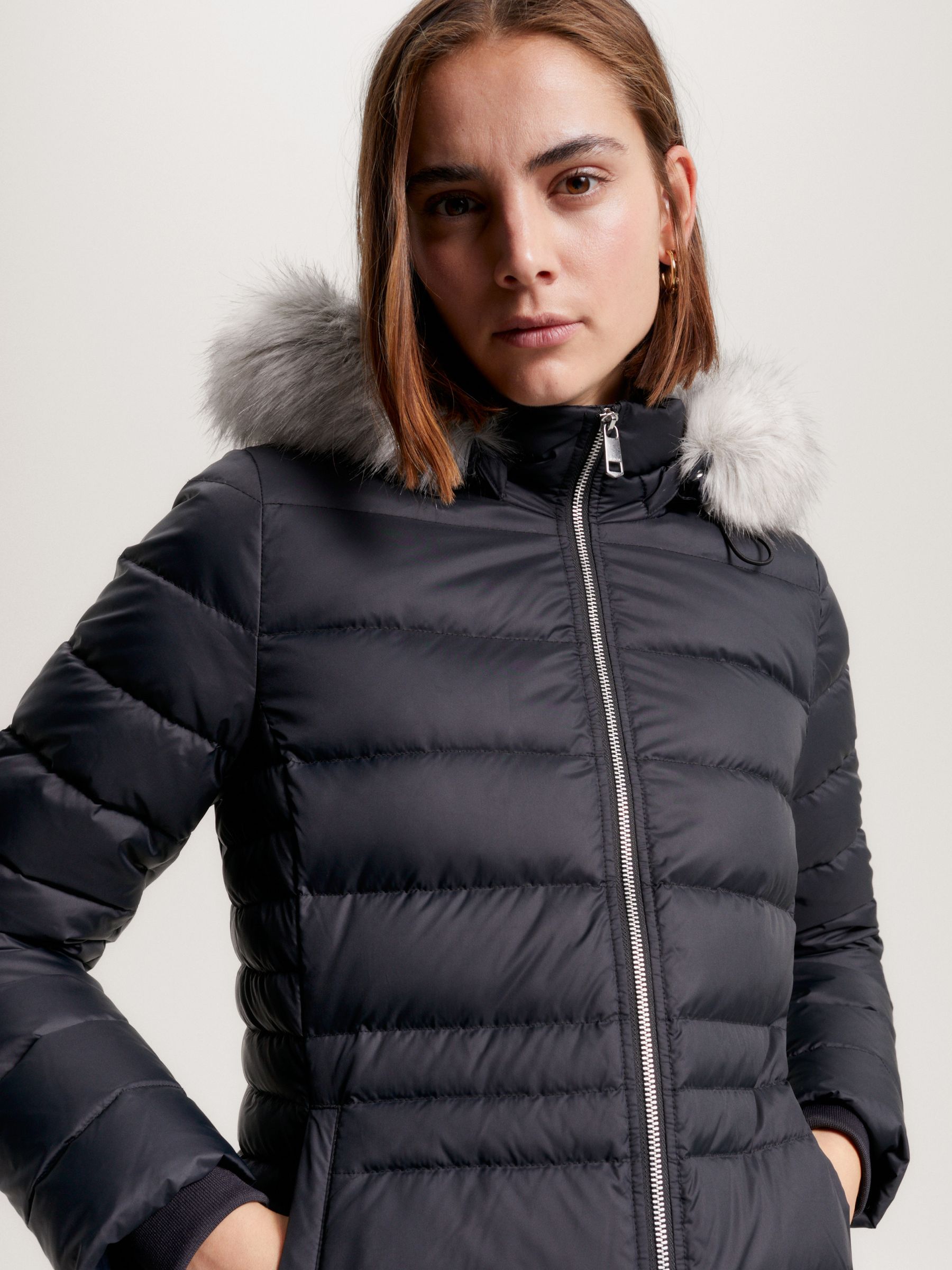 Buy Tommy Hilfiger Tyra Down Maxi Black Coat from Next Lithuania
