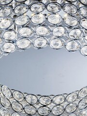Searchlight Chrome Musk Chrome Crystal LED Flush Ceiling Light - Image 2 of 6