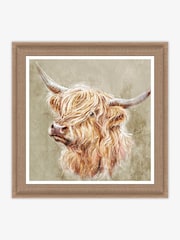 Artko Brown Blonde Highland Cow by Charlotte Oakley Framed Art - Image 2 of 3