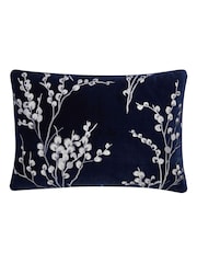 Laura Ashley Midnight Blue Rectangle Pussy Willow 100% Cotton Cushion - Image 2 of 3