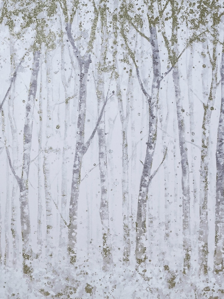 Arthouse Natural Glitter Trees Capped Canvas - Image 2 of 3 Arthouse Natural Glitter Trees Capped Canvas - Image 2 of 3