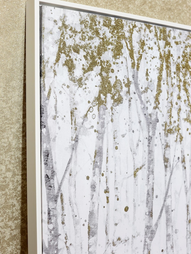 Arthouse Natural Glitter Trees Capped Canvas - Image 3 of 3