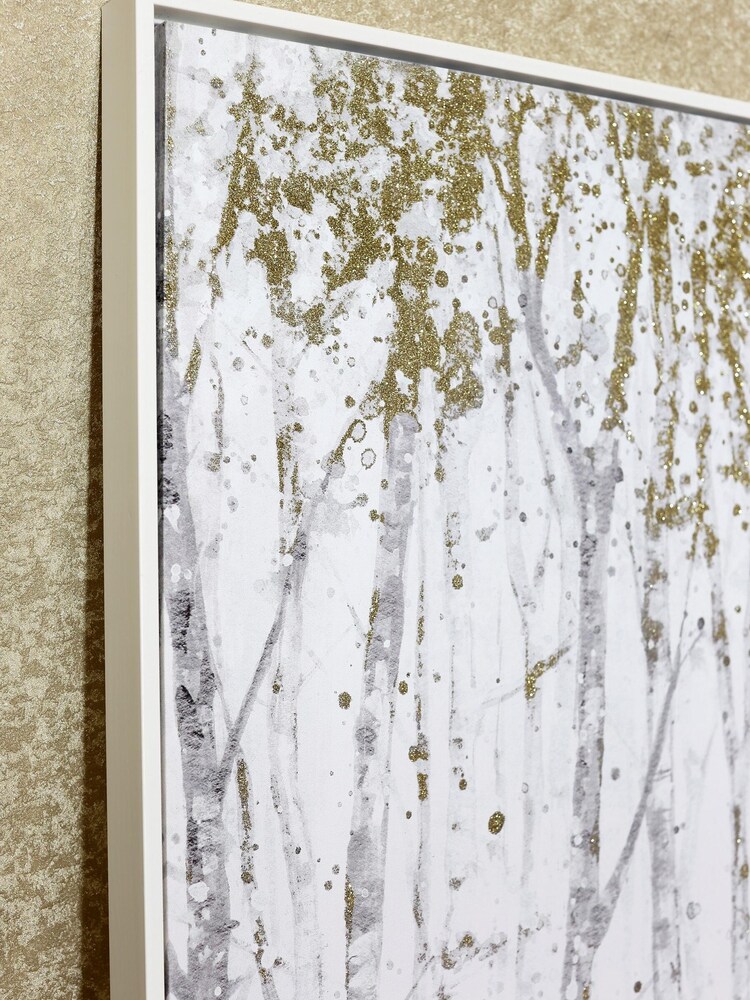 Arthouse Natural Glitter Trees Capped Canvas - Image 3 of 3 Arthouse Natural Glitter Trees Capped Canvas - Image 3 of 3