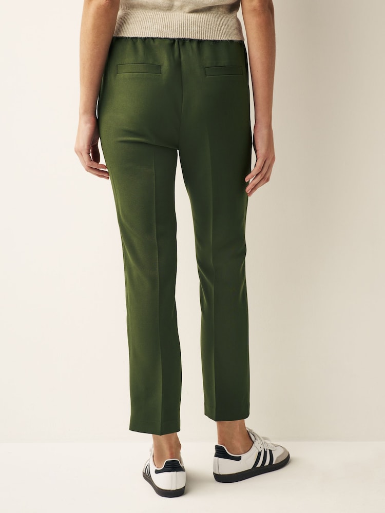 Green Tailored Elastic Back Straight Leg Trousers - Image 3 of 6