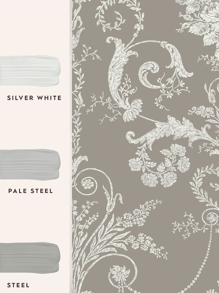 Laura Ashley Steel Josette 10M Wallpaper - Image 5 of 5