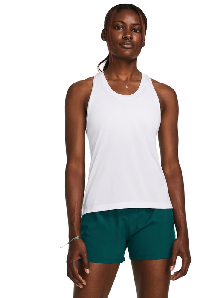Under Armour Fly By 3 Shorts White Streaker Tank - Image 1 of 4