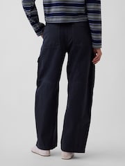 Gap Black Low Rise Twill Baggy Barrel Cargo Trousers - Image 2 of 6