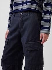 Gap Black Low Rise Twill Baggy Barrel Cargo Trousers - Image 5 of 6