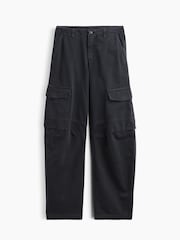 Gap Black Low Rise Twill Baggy Barrel Cargo Trousers - Image 6 of 6