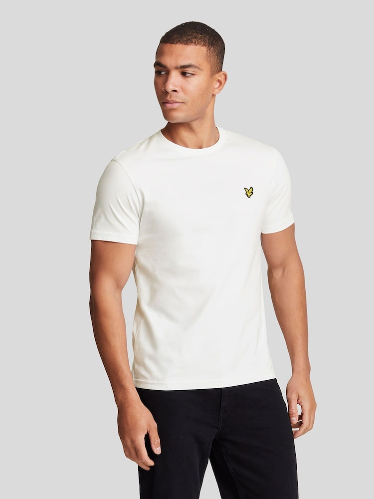 Lyle & Scott White Crew Neck Cotton T-Shirt - Image 1 of 7