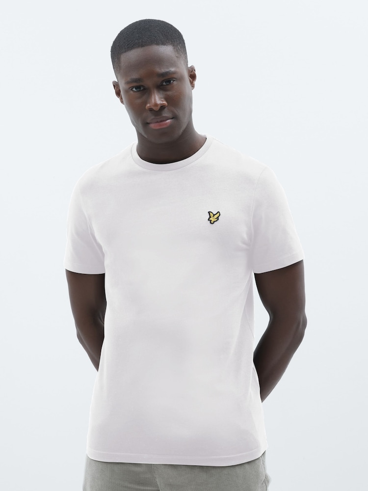 Lyle & Scott White Crew Neck Cotton T-Shirt - Image 7 of 7