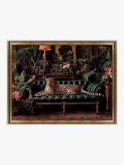Artko Green The Leopard Lounge By Artko Framed Art - Image 2 of 3